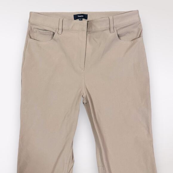 Theory | 6 Women’s Stretch Khaki Beige Tan Work Pants Comfy Soft Everyday Casual - Picture 2 of 12